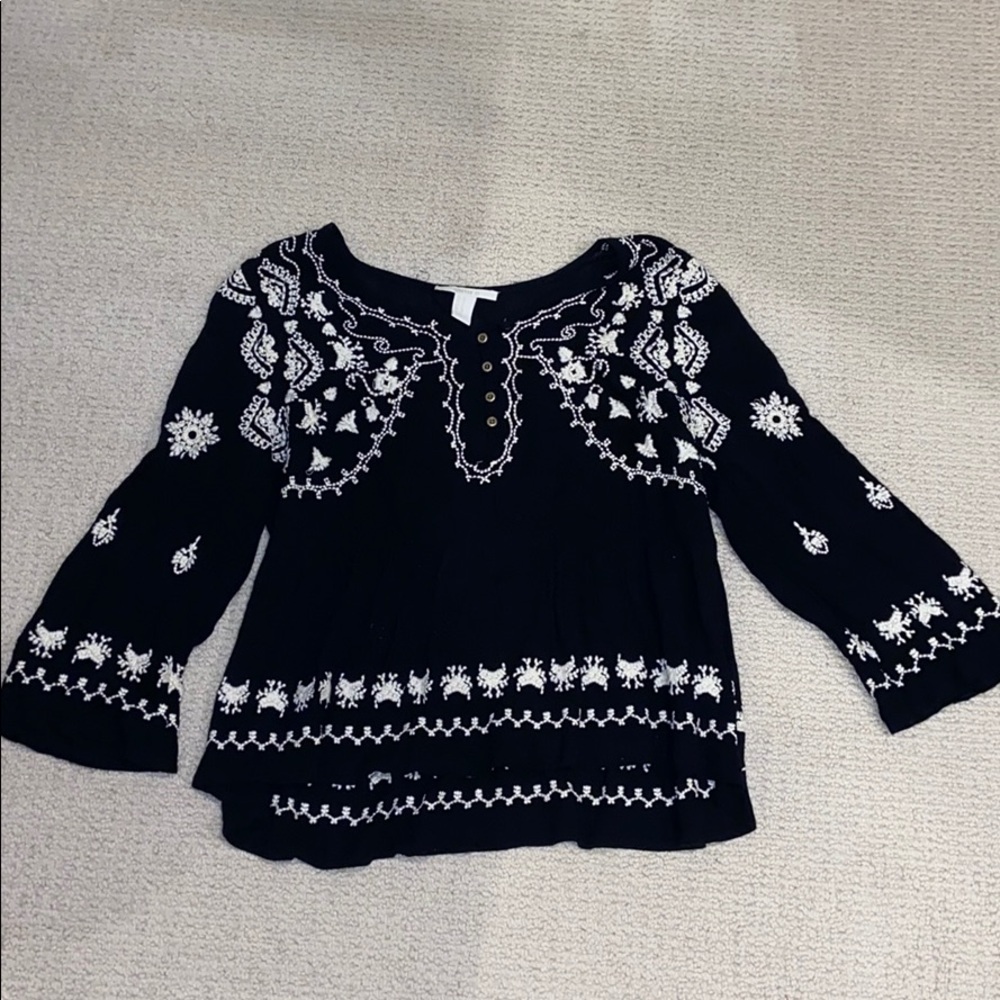 Black woven summer top!